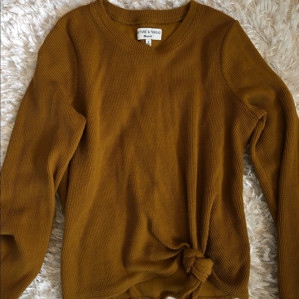 madwell ribbed knot tie top